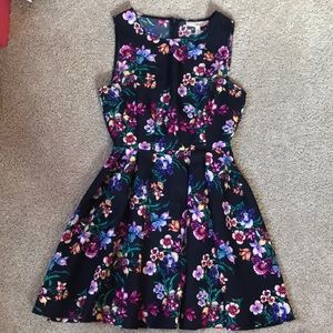 Black floral dress